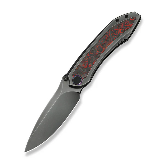 WE Knife Co., Ltd™ Winsome Frame Lock WE23092-4 6AL4V Titanium and Lava Flow Fat Carbon Fiber M390 Stainless Steel Pocket Knife