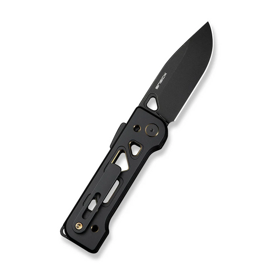 WE Knife Co., Ltd™ Tyro Superlock WE24001-1 Black & Golden Anodized 6AL4V Titanium CPM 20CV Stainless Steel Pocket Knife