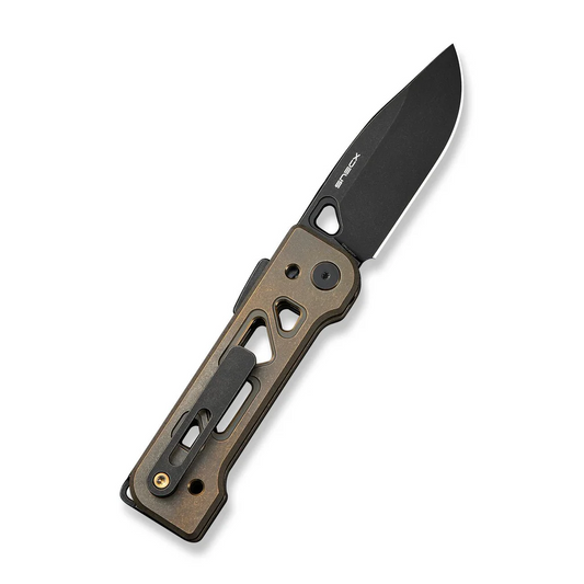 WE Knife Co., Ltd™ Tyro Superlock WE24001-3 Bronze & Golden Anodized 6AL4V Titanium CPM 20CV Stainless Steel Pocket Knife