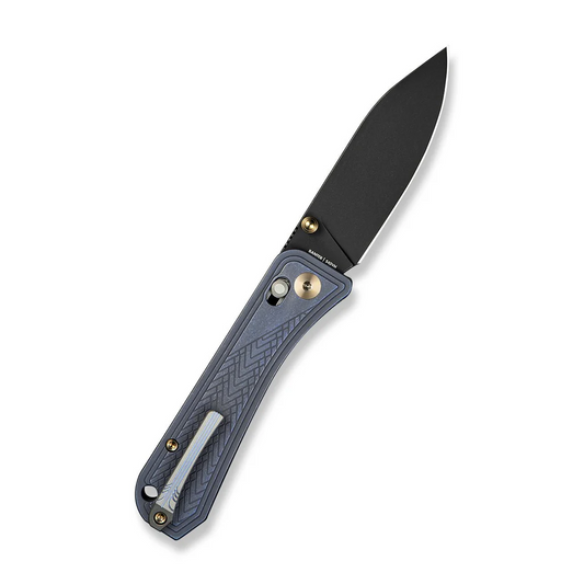 WE Knife Co., Ltd™ Bougie Banter Crossbar Lock WE24009-1 Blue Anodized 6AL4V Titanium CPM S45VN Stainless Steel Pocket Knife