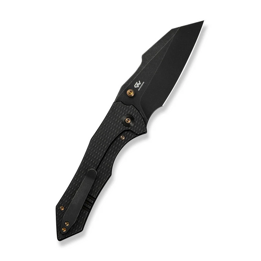 WE Knife Co., Ltd™ High-Fin XL Liner Lock WE24010-1 Black Anodized 6AL4V Titanium CPM 20CV Stainless Steel Pocket Knife