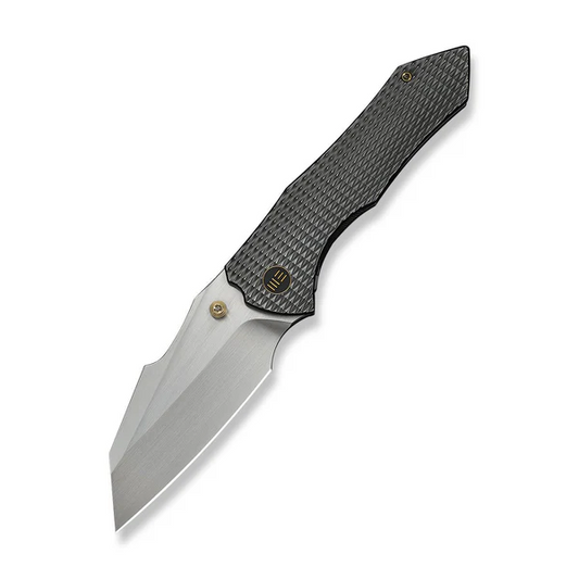 WE Knife Co., Ltd™ High-Fin XL Liner Lock WE24010-6 Polished Gray 6AL4V Titanium CPM 20CV Stainless Steel Pocket Knife