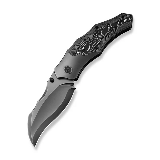 WE Knife Co., Ltd™ Orc Boss Liner Lock WE24042-3 Aluminum Carbon Fiber and Polished 6AL4V Titanium CPM 20CV Stainless Steel Pocket Knife