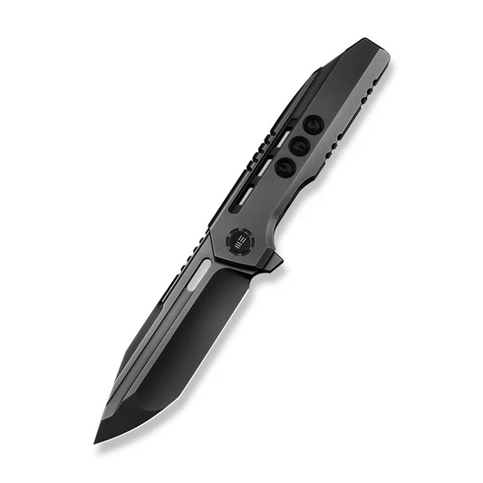 WE Knife Co., Ltdโข Gunwale Frame Lock WE24048-2 Polished Gray 6AL4V Titanium M390 Stainless Steel Pocket Knife
