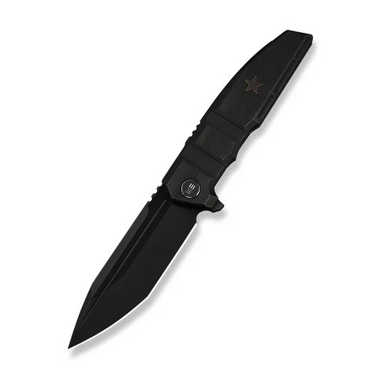 WE Knife Co., Ltdโข Breach Frame Lock WE25077-2 Black Anodized 6AL4V Titanium M390 Stainless Steel Pocket Knife