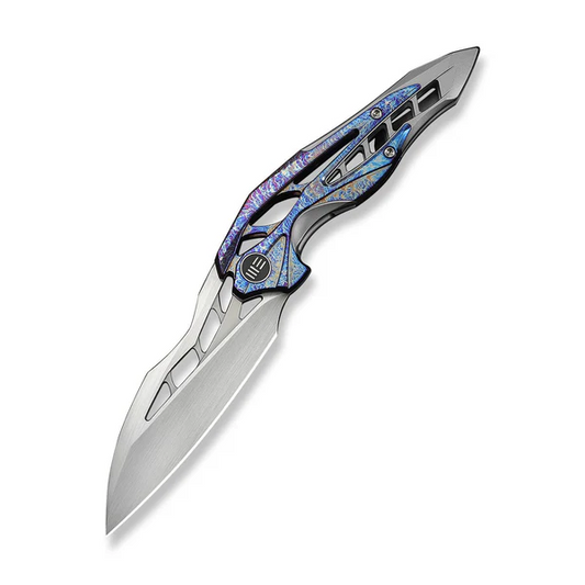 WE Knife Co., Ltdโข Arrakis Frame Lock 906K Flamed & Gray 6AL4V Titanium Vanax Stainless Steel Pocket Knife