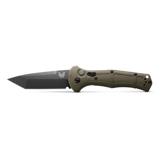 Benchmade, Inc.™ Claymore Auto 9071BK-1 Ranger Green Grivory CPM D2 Semi-Stainless Steel Pocket Knife