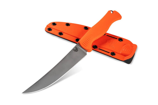 Benchmade, Inc.™ Meatcrafter Fixed Blade 15500 Orange Santoprene 154CM Stainless Steel Knife