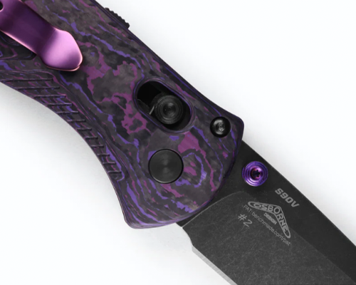 Benchmade, Inc.™ Mini Barrage 585BK-251 Purple Haze Fatcarbon Fiber CPM-S90V Stainless Steel Pocket Knife