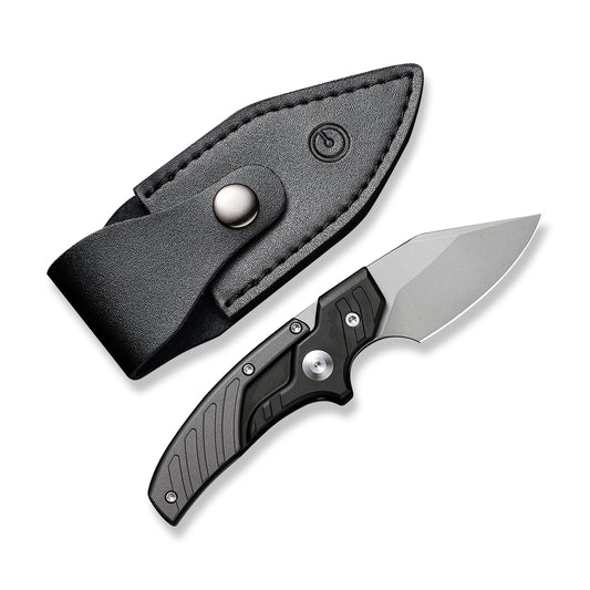 CIVIVI Knives™ Typhoeus Fixed Blade/Push-knife C21036-3 Black Aluminum and Gray Aluminum 14C28N Stainless Steel Knife