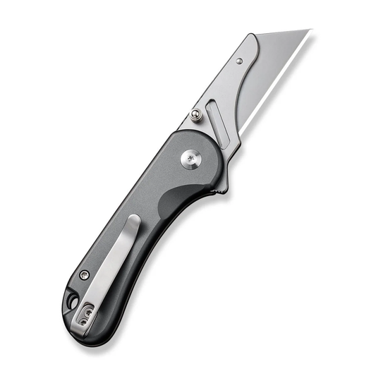 CIVIVI Knives™ Elementum Utility Button Lock C23039B-4 Gray Aluminum 6Cr Stainless Steel Pocket Knife