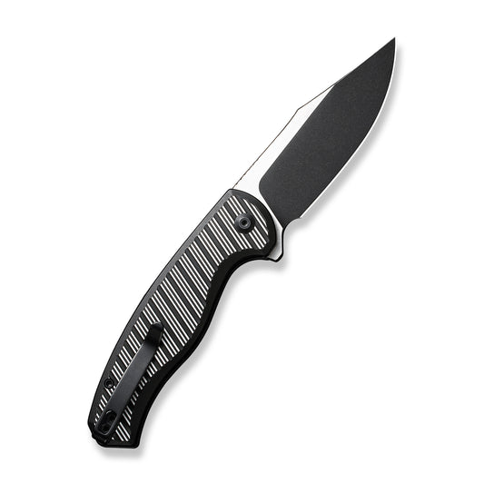 CIVIVI Knives™ Stormhowl Button Lock C23040B-1 Black & Satin Aluminum Nitro-V Stainless Steel Pocket Knife