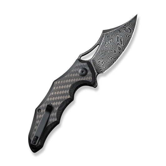 CIVIVI Knives™ Chiro Liner Lock C23046-DS1 Carbon Fiber and Black G10 Damascus Steel Pocket Knife