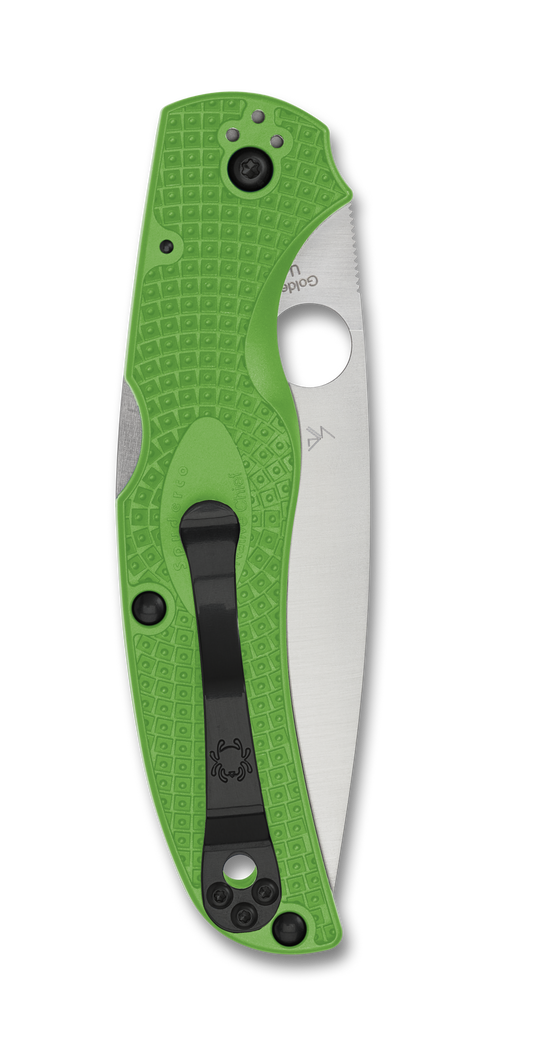 Spyderco Knivesโข Native Chief Lockback C244SGR Green FRN LC200N Stainless Steel Pocket Knife