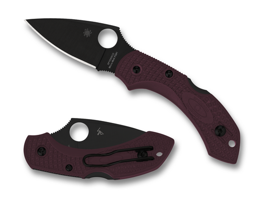 Spyderco Knives™ Dragonfly 2 Back Lock C28BGBKP2 Burgundy FRN Micro-Melt PD#1 Carbon Steel Pocket Knife