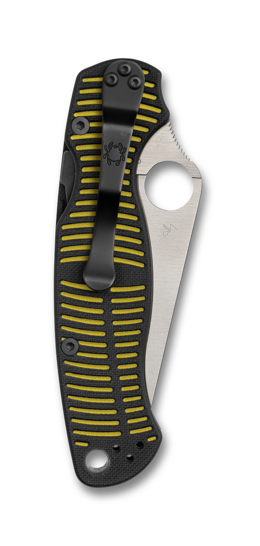 Spyderco Knives™ Para Military 2 Back Lock C81GBKYLMCP2 Yellow & Black G10 CPM-Magnacut Stainless Steel Pocket Knife