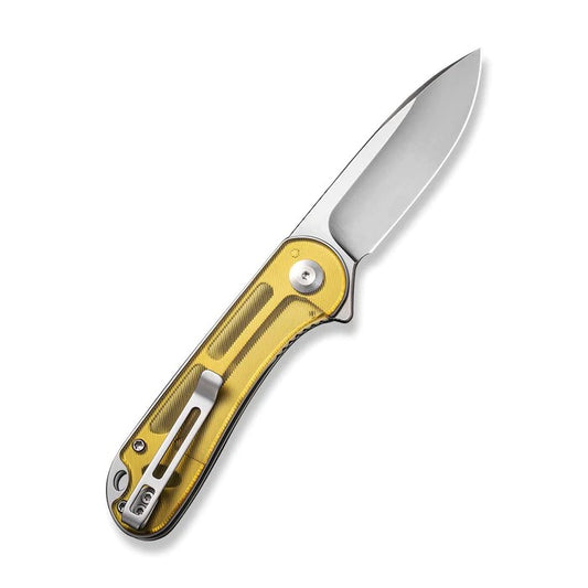 CIVIVI Knives™ Elementum Liner Lock C907A-4 Amber Ultem D2 Semi-Stainless Steel Pocket Knife