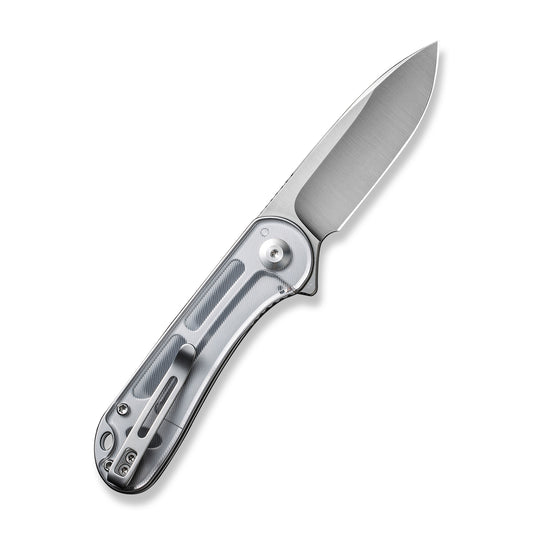 CIVIVI Knives™ Elementum Liner Lock C907A-7 Translucent Polished Lexan D2 Semi-Stainless Steel Pocket Knife