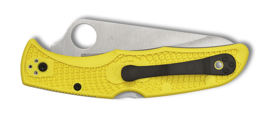 Spyderco Knives™ Pacific Salt 2 Lockback C91SYL2 Yellow Fiberglass Reinforced Nylon H2 Stainless Steel Pocket Knife
