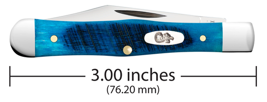 W.R. Case XX Knives Swell Center Jack 25587 Caribbean Blue Bone Stainless Pocket Knife