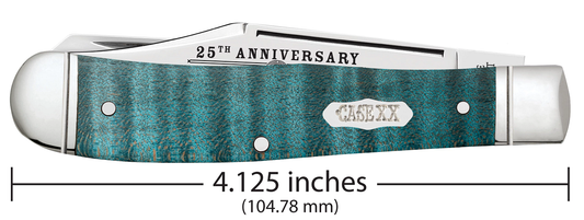 W.R. Case XX Knives Select 25th Ann 1/400 Trapper Turquoise Maple 10415 Pocket Knife