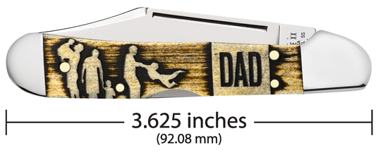 W.R. Case XX Knives Father's Day 1/350 'DAD' Mini Copperlock 10621 Stainless Pocket Knife