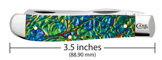 W.R. Case XX Knives Black Sea Dichrolam Mini Trapper Stainless 25116 Pocket Knife