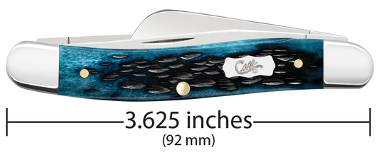 W.R. Case XX Knives Stockman 51851 Peach Seed Mediterranean Blue Bone Stainless Pocket Knife