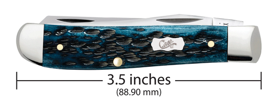 W.R. Case XX Knives Mini Trapper 51852 Pocket Knife Worn Mediterranean Blue Bone Pocket Knife