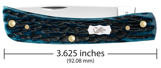 W.R. Case XX Knives Sodbuster Jr 51854 Pocket Knife Worn Mediterranean Blue Bone Pocket Knife