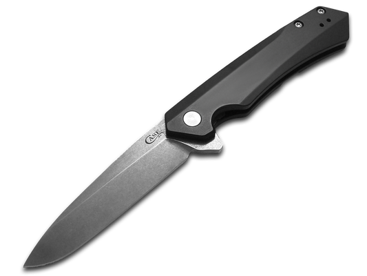 W.R. Case XX Knives Kinzua Frame Lock 64672 Black Aluminum CPM-20CV Stainless Pocket Knife