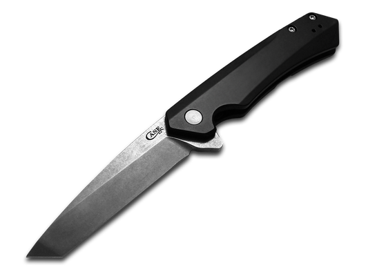 W.R. Case XX Knives Kinzua Frame 64673 Lock Black Aluminum CPM-20CV Stainless Tanto Pocket Knife