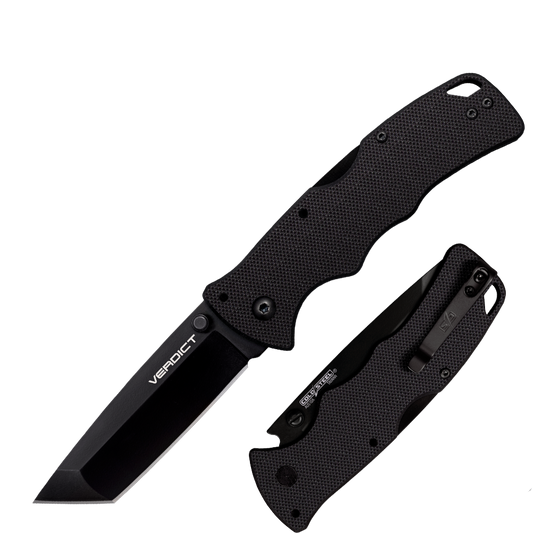Cold Steel, Inc.™ Verdict Lockback FL-C3T10A Black G10 AUS-10 Stainless Steel Pocket Knife