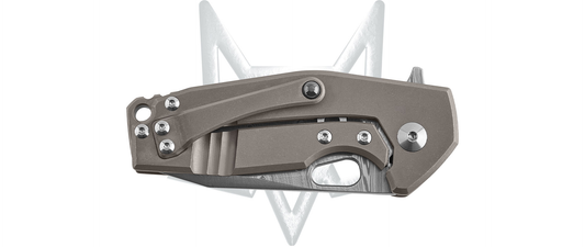 Fox Knives™ Suru Frame Lock FX-526 DTI Titanium Damasteel Pocket Knife