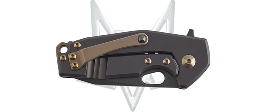 Fox Knives™ Suru Frame Lock FX-526 TIBB Black Titanium M390 Stainless Steel Pocket Knife