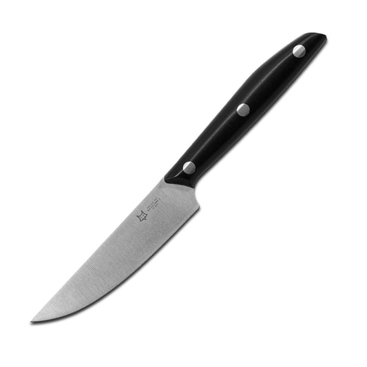 Fox Knives™ 4-piece Steak Knife Set FX-1019 SET4 Black Pom 4116 Stainless Steel
