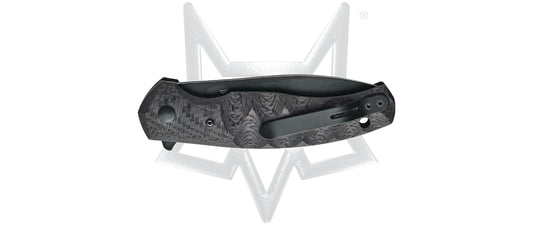 Fox Knives™ Ziggy Liner Lock FX-308 CFB Black Carbon Fiber N690Co Stainless Steel Pocket Knife