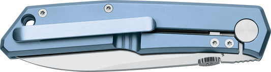 Fox Knives™ 525 Frame Lock FX-525 TI BL Blue Titanium N690Co Stainless Steel Pocket Knife