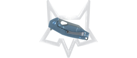 Fox Knives™ Yaru Frame Lock FX-527 TI Blue Titanium CPM S90V Stainless Steel Pocket Knife