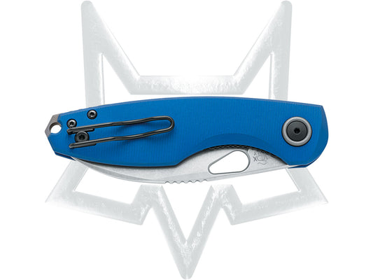 Fox Knives™ Chilin Liner Lock FX-530 ALBL Blue Anodized Aluminum N690Co Stainless Steel Pocket Knife