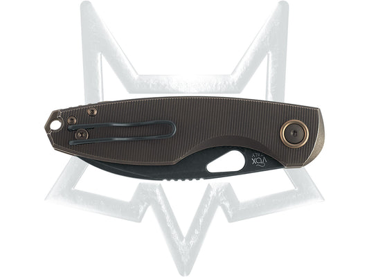 Fox Knives™ Chilin Liner Lock FX-530 TIDSW Black Titanium M398 Stainless Steel Pocket Knife
