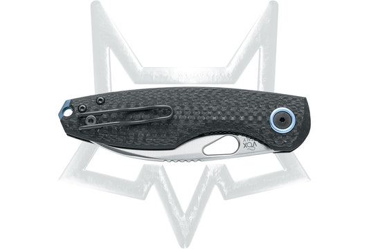 Fox Knives™ Chilin Liner Lock FX-530 CF Black Carbon Fiber Bohler M398 Stainless Steel Pocket Knife