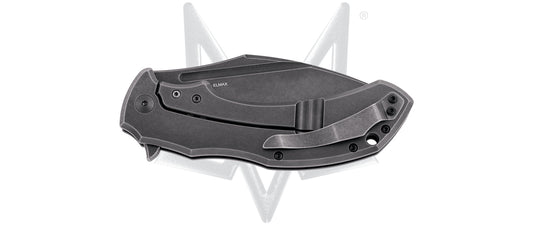 Fox Knives™ Shadow Frame Lock FX-533 TI Black Titanium Elmax Stainless Steel Pocket Knife