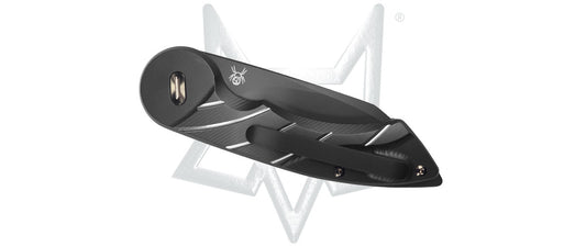 Fox Knives™ Radius Button Lock FX-550 TIB Black PVD Titanium M390 Stainless Steel Pocket Knife