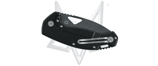 Fox Knives™ El Capitan Frame Lock SK-02 BSW Black G10 and Black 7075 Aircraft Aluminum D2 Stainless Steel Pocket Knife