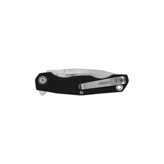 Kershaw Knivesโข Inception Liner Lock 2031 Black G10 D2 Semi-Stainless Steel Pocket Knife