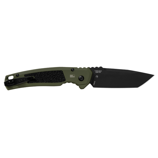 Kershaw Knivesโข Launch 16 Auto 7105OLBLK Olive 6061-T6 Aluminum CPM M4 Carbon Steel Pocket Knife