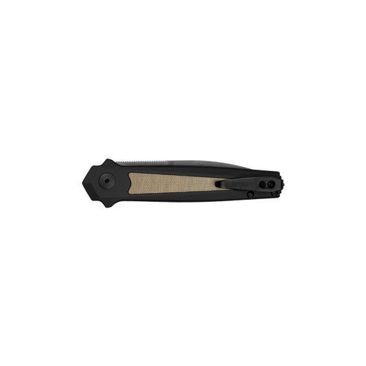 Kershaw Knivesโข Launch 15 Auto 7950 Black Aluminum and Tan Canvas Micarta CPM MagnaCut Stainless Steel Pocket Knife