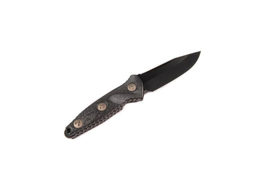 Microtech Knives, LLC™ SOCOM Alpha Mini S/E Fixed Blade 113M-1DLCCFS Black Carbon Fiber M390 Stainless Steel Knife