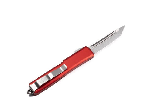 Microtech Knives, LLC™ Ultratech T/E OTF 123-4 RD Red Aluminum Bohler M390 Stainless Steel Pocket Knife